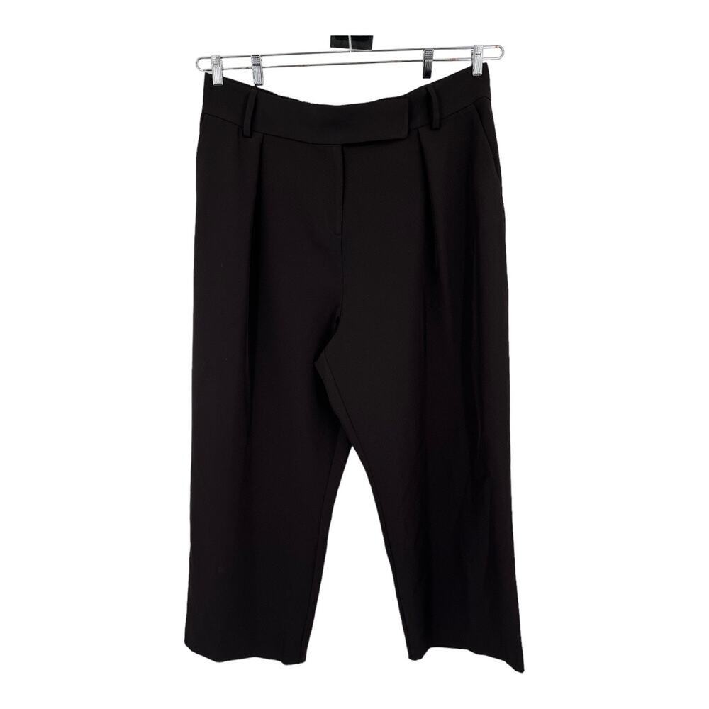River Island pants Pleated Wide Leg Trousers black size 20